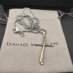 Hl76900David Yurman 十字架带分色柱项链。链条粗2mm，长度45+5cm延迟链