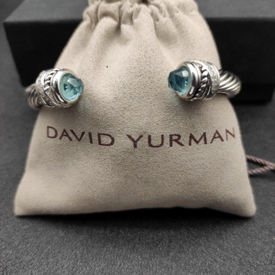 Hl76A20David Yurman 7mm旋转头蓝钻头手镯。建议适合佩戴的手围16-20cm