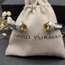 Hl87A20David Yurman 7mm满钻黄钻头手镯。建议适合佩戴的手围16-20cm