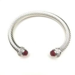 Hl86A20David Yurman 7mm满钻红钻头手镯。建议适合佩戴的手围16-20cm