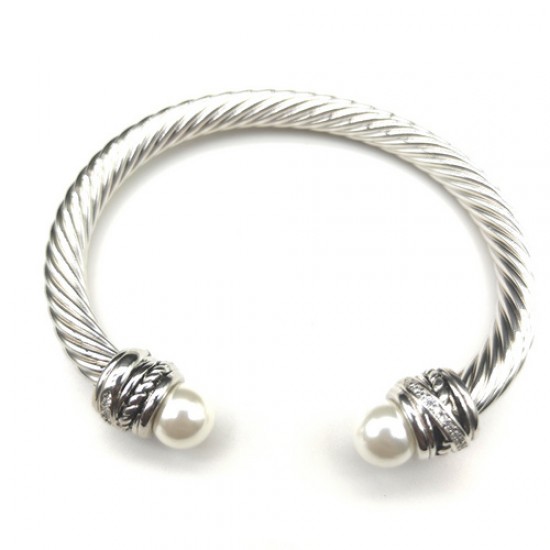 Hl76A20David Yurman 7mm旋转头珍珠手镯。建议适合佩戴的手围16-20cm