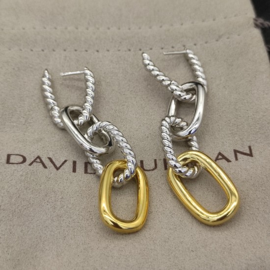 Hl76A10David Yurman 分色纽线扣环耳环