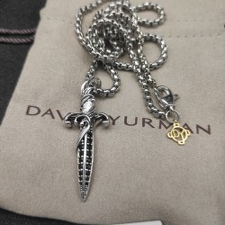 Hl86900David Yurman 匕首吧宝剑项链。链条粗3mm，长度50+5cm或长度60+5cm延迟链