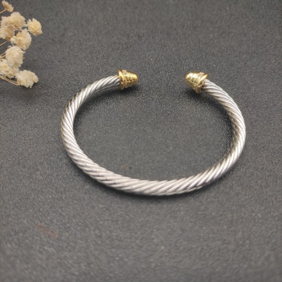 Hl76900David Yurman 5mm带钻圆头分色手镯。建议适合佩戴的手围15-20cm