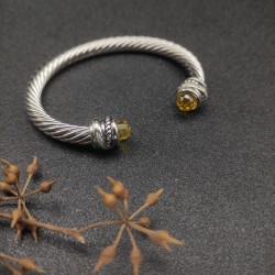 Hl76A20David Yurman 7mm旋转头黄钻头手镯。建议适合佩戴的手围16-20cm