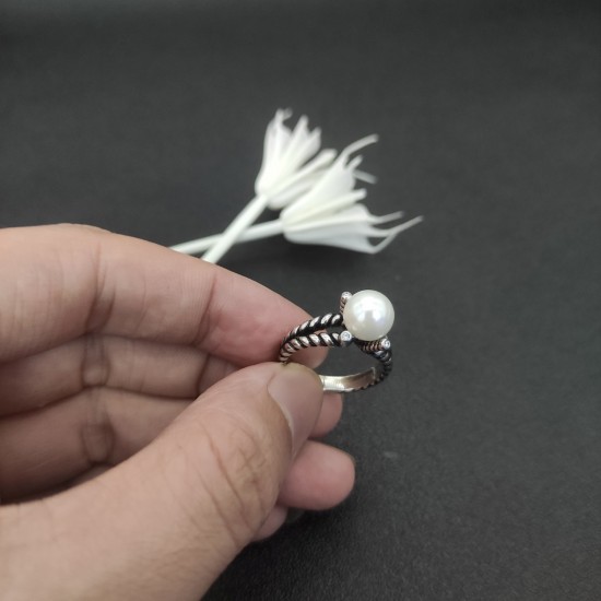 Hl76650David Yurman 四爪珍珠戒指  尺寸：美号，6-7-8-9，四个号