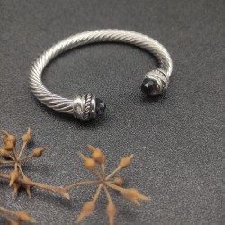 Hl76A20David Yurman 7mm旋转头紫钻头手镯。建议适合佩戴的手围16-20cm