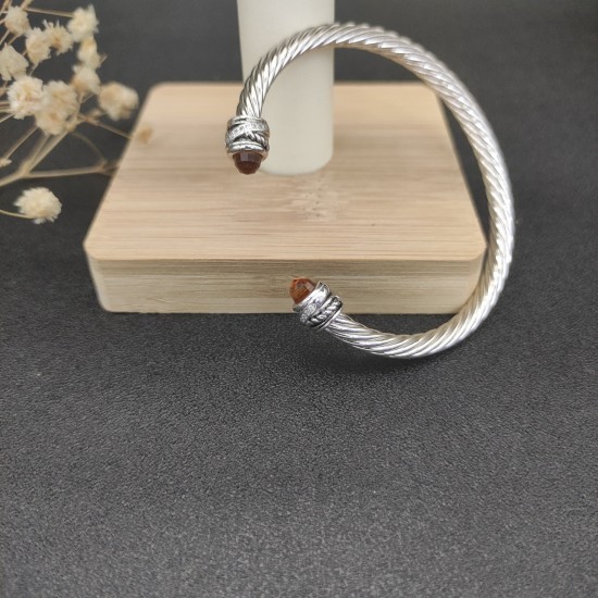 Hl75900David Yurman 5mm旋转镶嵌钻香槟钻手镯。建议适合佩戴的手围15-20cm