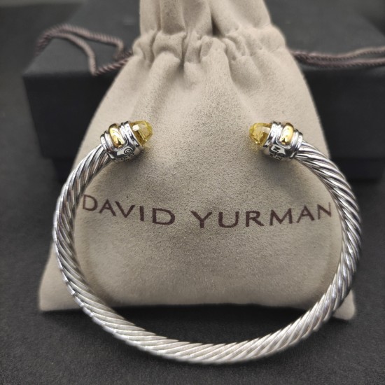 Hl65900David Yurman 5mm双钻头黄钻手镯 。建议适合佩戴的手围15-20cm