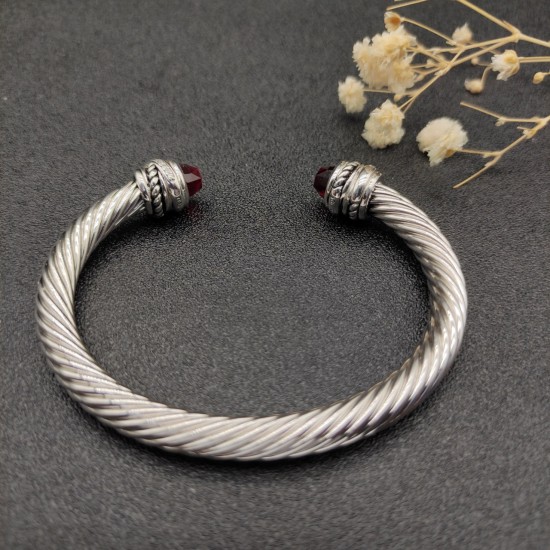 Hl87A20David Yurman 7mm旋转头红钻头手镯。建议适合佩戴的手围16-20cm