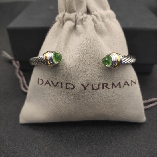 Hl75900David Yurman 5mm双钻头浅绿钻手镯 。建议适合佩戴的手围15-20cm