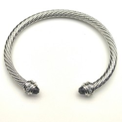 Hl76900David Yurman 5mm镶嵌石紫钻头手镯。建议适合佩戴的手围15-20cm