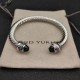 Hl76A20David Yurman 7mm旋转头深绿钻头手镯。建议适合佩戴的手围16-20cm