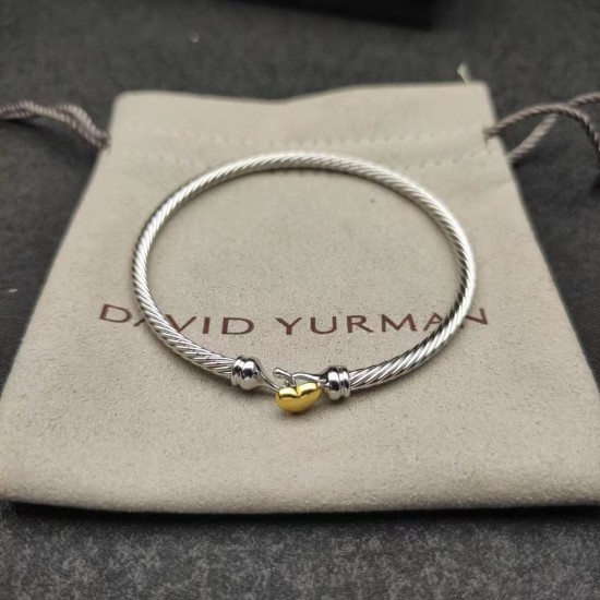 Hl86900David Yurman 3mm 心形手镯。分色款，尺寸17cm和19cm两个尺寸，建议适合佩戴的手围15-18cm