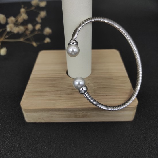 Hl86900 David Yurman  3mm银色珍珠手镯。建议适合佩戴的手围15-19cm