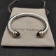 Hl76A20David Yurman 7mm分色双钻头褐色钻手镯。建议适合佩戴的手围16-20cm