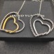 Hl76A10David Yurman 38mm双心项链。银色和分色两款 链条粗1.5mm，长度90cm可调节银色