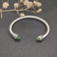 Hl75900David Yurman 5mm旋转镶嵌钻浅绿钻手镯。建议适合佩戴的手围15-20cm