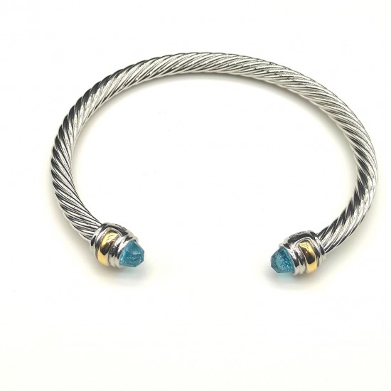 Hl86900David Yurman 5mm双钻头蓝钻手镯 。建议适合佩戴的手围15-20cm编号DYSZ