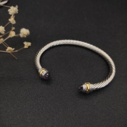 Hl76900David Yurman 5mm双钻头紫钻手镯 。建议适合佩戴的手围15-20cm