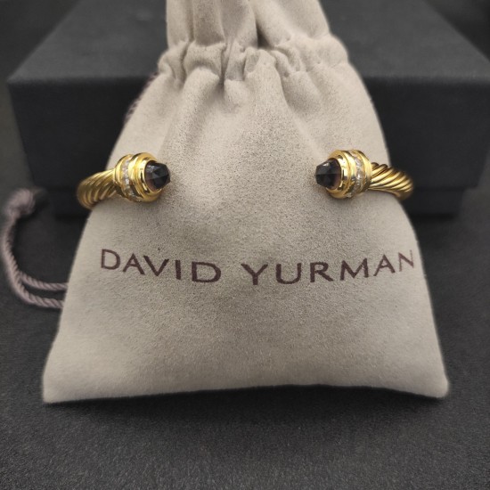 Hl76900David Yurman 5MM金色带钻紫钻手镯。建议适合佩戴的手围15-20cm