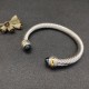 Hl76A20David Yurman 7mm分色双钻头深绿钻手镯。建议适合佩戴的手围16-20cm