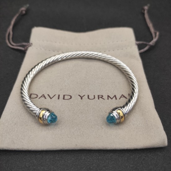 Hl86900David Yurman 5mm双钻头蓝钻手镯 。建议适合佩戴的手围15-20cm编号DYSZ