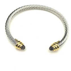 Hl86900David Yurman 5MM金头紫钻手镯.。建议适合佩戴的手围15-20cm