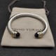 Hl77A20David Yurman 7mm分色双钻头黑钻手镯。建议适合佩戴的手围16-20cm