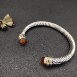 Hl76A20David Yurman 7mm分色双钻头香槟钻手镯。建议适合佩戴的手围16-20cm