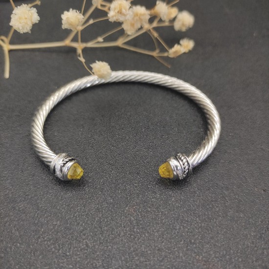 Hl65900David Yurman 5mm旋转镶嵌钻黄钻手镯。建议适合佩戴的手围15-20cm