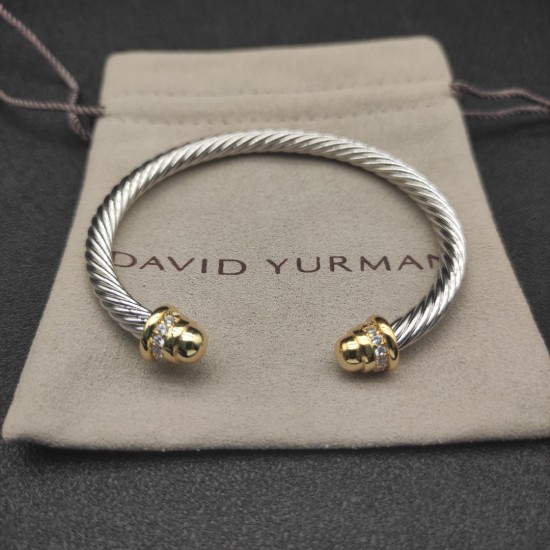 Hl76900David Yurman 5mm带钻圆头分色手镯。建议适合佩戴的手围15-20cm