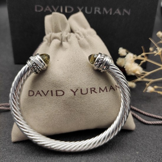 Hl76A20David Yurman 7mm旋转头褐色钻头手镯。建议适合佩戴的手围16-20cm