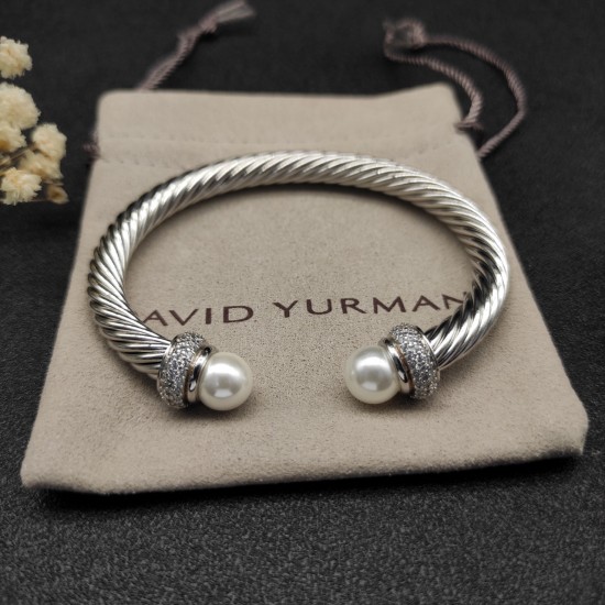 Hl76A20David Yurman 7mm满钻珍珠手镯。建议适合佩戴的手围16-20cm