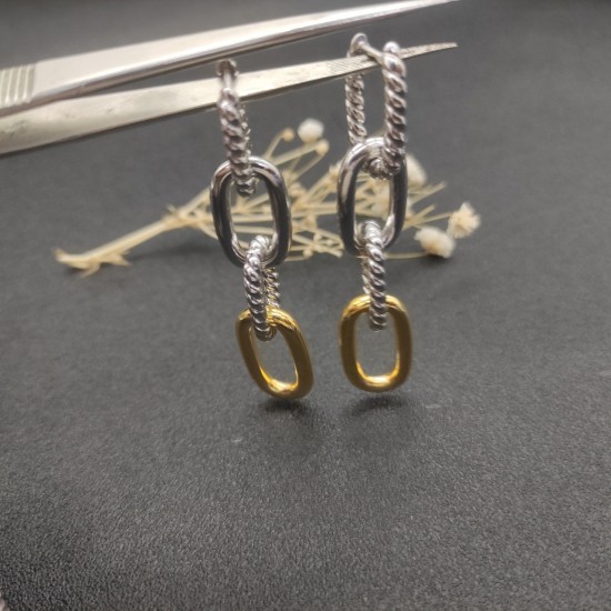 Hl76A10David Yurman 分色纽线扣环耳环