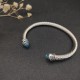 Hl65900David Yurman 5mm旋转镶嵌钻蓝钻手镯。建议适合佩戴的手围15-20cm