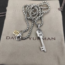 Hl76900David Yurman 咕噜头钥匙项链。链条粗3mm，长度50+5cm或长度60+5cm延迟链