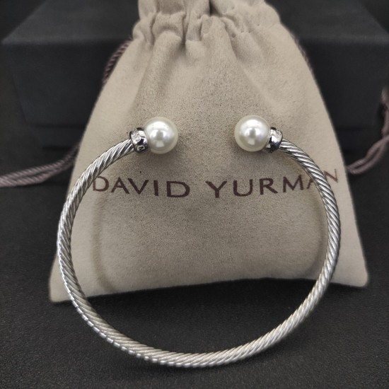 Hl86900 David Yurman  3mm银色珍珠手镯。建议适合佩戴的手围15-19cm