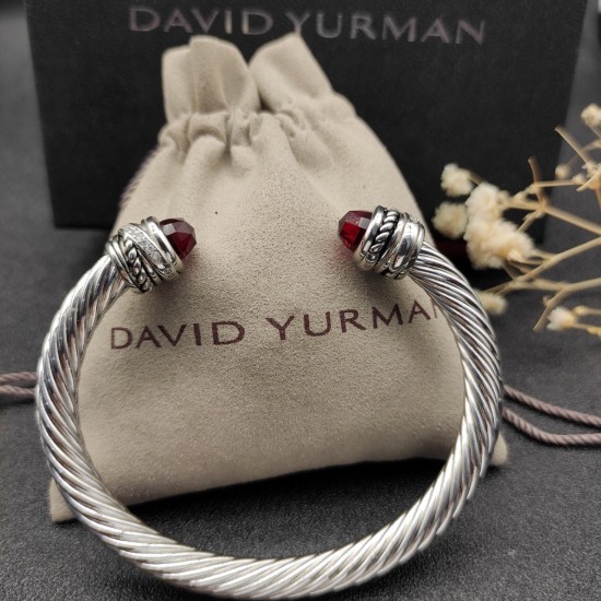 Hl87A20David Yurman 7mm旋转头红钻头手镯。建议适合佩戴的手围16-20cm