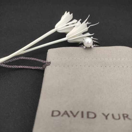 Hl76650David Yurman 四爪珍珠戒指  尺寸：美号，6-7-8-9，四个号