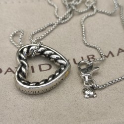 Hl86900David Yurman 心形项链。金色和银色两款 链条粗1.5mm，长度45+5cm延迟链