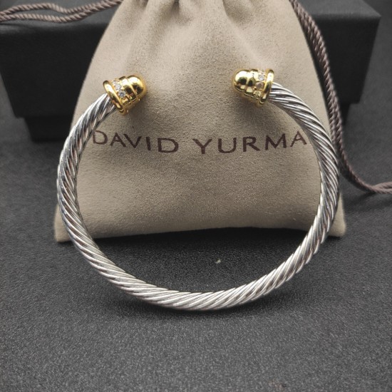 Hl76900David Yurman 5mm带钻圆头分色手镯。建议适合佩戴的手围15-20cm