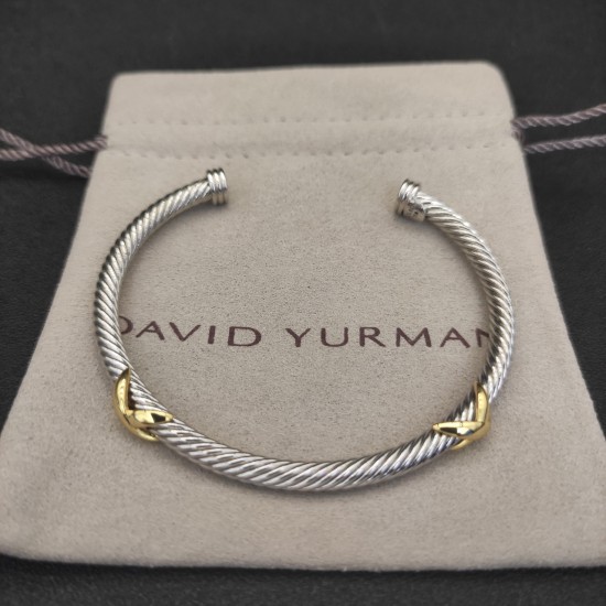 Hl86900David Yurman 4mm双X手镯。建议适合佩戴的手围15-20cm