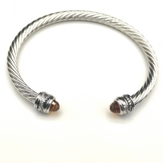 Hl75900David Yurman 5mm旋转镶嵌钻香槟钻手镯。建议适合佩戴的手围15-20cm