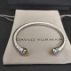 Hl65900David Yurman 5mm旋转镶嵌钻黄钻手镯。建议适合佩戴的手围15-20cm