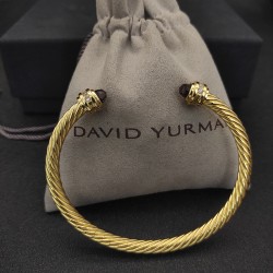 Hl76900David Yurman 5MM金色带钻紫钻手镯。建议适合佩戴的手围15-20cm