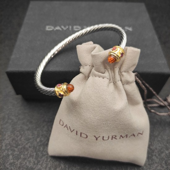 Hl76A00David Yurman  5MM金头菱角钻手镯。紫钻、蓝钻、香槟钻三个款式，建议适合佩戴的手围15-20cm