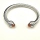 Hl76A20David Yurman 7mm镶嵌石香槟钻头手镯。建议适合佩戴的手围16-20cm