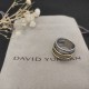 Hl75750David Yurman 纽线双圆柱分色戒指，紫钻，蓝钻，黑钻，绿钻，香槟钻 尺寸：美号，6-7-8-9，四个号