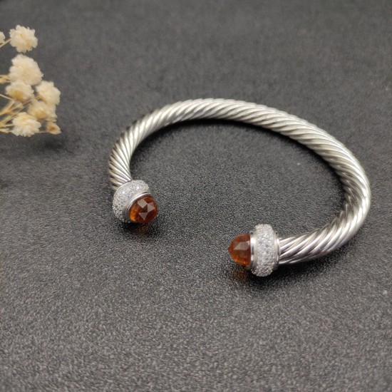 Hl87A20David Yurman 7mm满钻香槟钻头手镯。建议适合佩戴的手围16-20cm